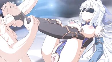 Jingliu and Ginhaha have a steamy lesbian sex session in the shower that leads to an explosive climax