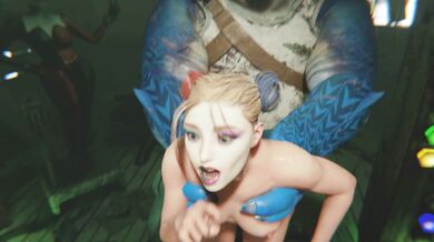 "Harley Quinn's Anal Delight with King Shark (No Costumes)"