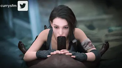 'Jill Valentine deepthroats your cock while getting fucked doggy style in a zombie apocalypse.'