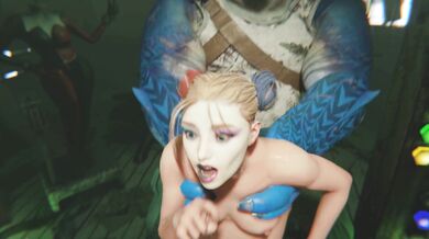 'Pregnant Harley Quinn and King Shark [Cho*ke on this]'