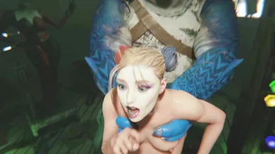 'Pregnant Harley Quinn and King Shark [Cho*ke on this]'
