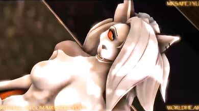 The MILF gets bred in a club by several men!