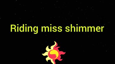 Watch the magical girls of My Little Pony go wild as they ride on Miss Shimmer's pink velvet butt!