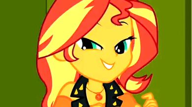 Watch the magical girls of My Little Pony go wild as they ride on Miss Shimmer's pink velvet butt!