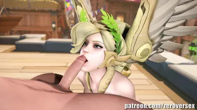 Rewritten as: "Overwatch Mercy Blowjob - A Hentai Porn Video"