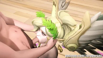 Rewritten as: "Overwatch Mercy Blowjob - A Hentai Porn Video"