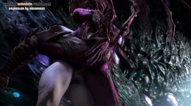 Sarah Kerrigan, the Queen of Blades, dominates her helpless victims in a brutal and sadistic hentai porn video.