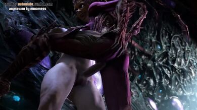 Sarah Kerrigan, the Queen of Blades, dominates her helpless victims in a brutal and sadistic hentai porn video.