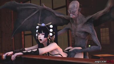 "Sexual Tension Rises as Nyotengu and Tourmentor Battle It Out in the Bedroom!"