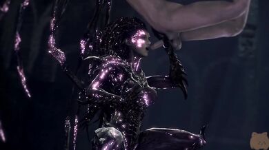 The Starcraft queen Sarah Kerrigan, also known as Fatcat, engages in an erotic encounter with a mysterious stranger.