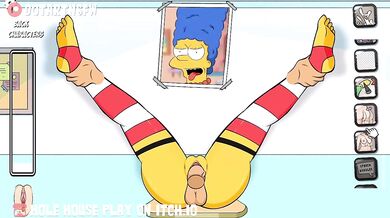 "Between The Cheeks: Marge Simpson's Legs Spread Wide In A Hole House Glory Hole"