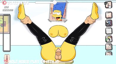 "Between The Cheeks: Marge Simpson's Legs Spread Wide In A Hole House Glory Hole"