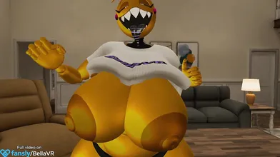 "Sexy Doll with Huge Tits Bounces in Hyper-Active Toy Chest"
