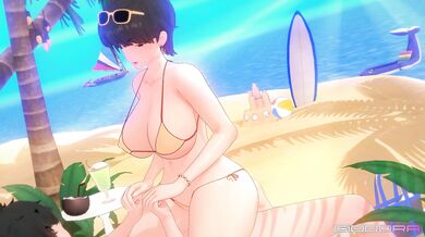 "Lustful Teacher Ms. Komi in her Bikini Outfit"