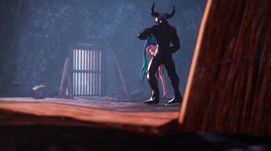 'Miku, a helpless slave, is ravaged by a demonic entity in a depraved and twisted hentai porn video.'