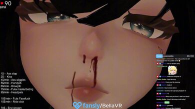 Young daughter watches as her gothic mommy fulfills her naughty fantasies on a live stream.