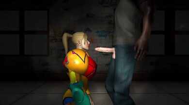 "Invasion of the Fuck Monsters: The Adventures of Samus and Her Dick-Sucking Abilities in a Desolate School Building"