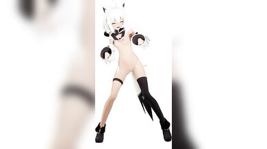 "Snow Goddess and Frosty MMD Holographic Rabbit Hole - R18 "