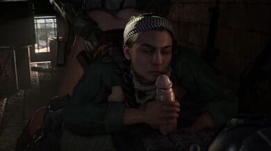 A female soldier named Farah, on a mission to rescue her captured comrades, agrees to perform sexual favors in exchange for military reinforcements.