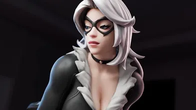 A Black Cat and Spider-Man f*ck like crazy with the help of Francis Brown