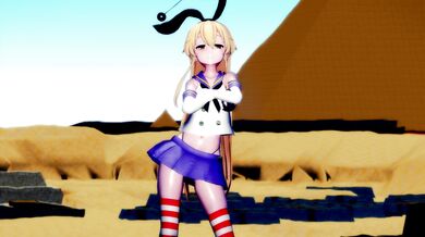 'Tsunami Rave Party! Shimakaze and Ankha's MMD Dance Frenzy with Hamselvish!'