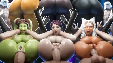 'The Clone Wars: Episode XXXVI – A Tale of Three Women: Ahsoka, Hera and Sabine Fucked by Stormtroopers'