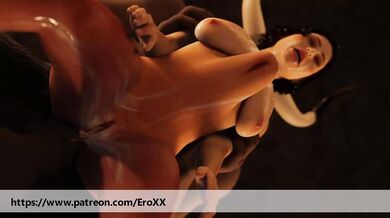 'Thrusting, engorged backdoor love session with a stallion-shaped shaft'