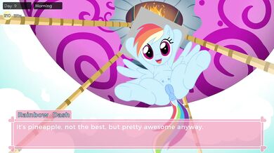 Rainbow Dash's fantasy waifu simulator with pony action!