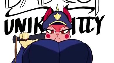 "Unicorn Kitten Pops Inflatable Cum Dildo."