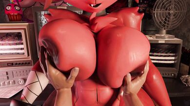 'Busty MILF Gets Fucked By Two Strong Men In The Bedroom'