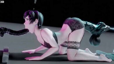 'Rebellious teenager gets punished by cruel robotic dildos while being fucked by a malevolent femboy.'