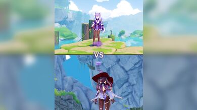 "The Battle of the Nerdy Sluts: Keqing vs Mona!!"