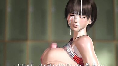 Rewritten as: "Japanese MILF and teen daughter get fucked by a man in their house"