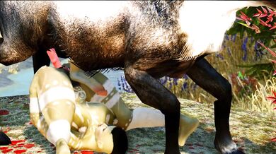 'Futa-sex Orc with a Deer'