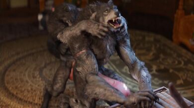 The werewolf father and son had a hot steamy night together, where they explored their animalistic desires for each other.