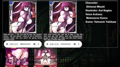 'Shiranui Mizuki gets fucked by a giant tentacle monster in Taimanin Asagi Battle Arena.'