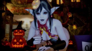 "Lady Vampire Honoka's Late Halloween Punishment"