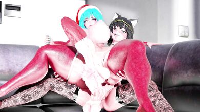 "Masochistic Miko and Her Horny Futa Friends Take a Lewd Holiday in Japan, Ending With an Intense Futanari Double Penetration Scene in QHD!"