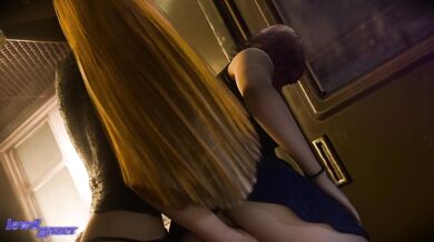 'Two Sexy Schoolgirls in a Steamy Bus Station Encounter'