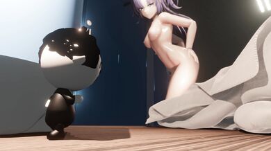 "Exotic Asian beauty Yuuka gives a sensual footjob while naked in English language."