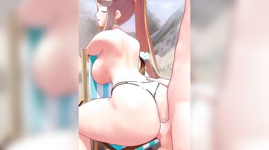'Mythra Fucks at Beach with a Blob CGI.'