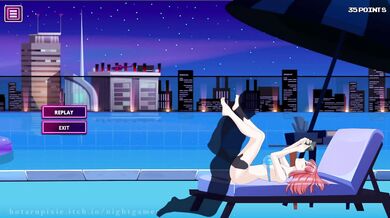 "Hentai Porn Adventures with a Mysterious Nightgamer and His Two Piece Girlfriend"