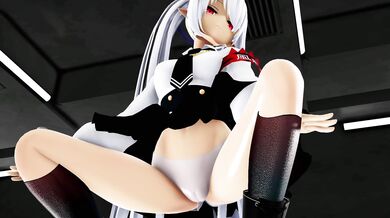 'Busty Milf with C-Cup Breasts, Wiggling her Perky Tits and Ass in Red Lingerie, Surrounded by a Crowd of Horny Men'