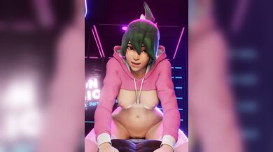 Watch Kiriko in pink sweater rides with a big dick and fucks her tight ass until she cums hard!