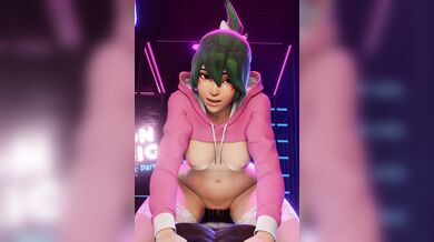 Watch Kiriko in pink sweater rides with a big dick and fucks her tight ass until she cums hard!