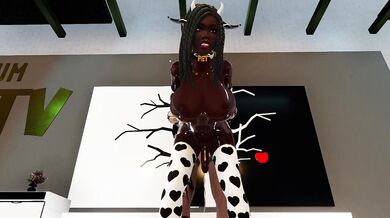 'A young white woman explores her dark desires with a powerful black futanari, using a dildo to satisfy their carnal cravings.'