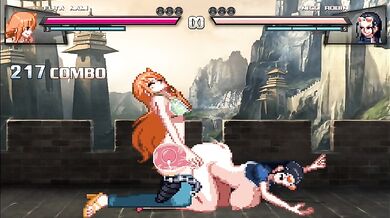 In this sexy, explicit porno, Nami is fucking Robin and they are both enjoying every moment of it!