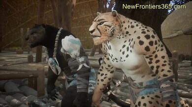 'Erotic Fantasy Cats Licking Sexy Girlfriends in Heavenly Orgy'