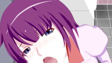 Bakemonogatari: Hitagi Giving Head (With Sound)