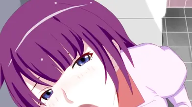 Bakemonogatari: Hitagi Giving Head (With Sound)